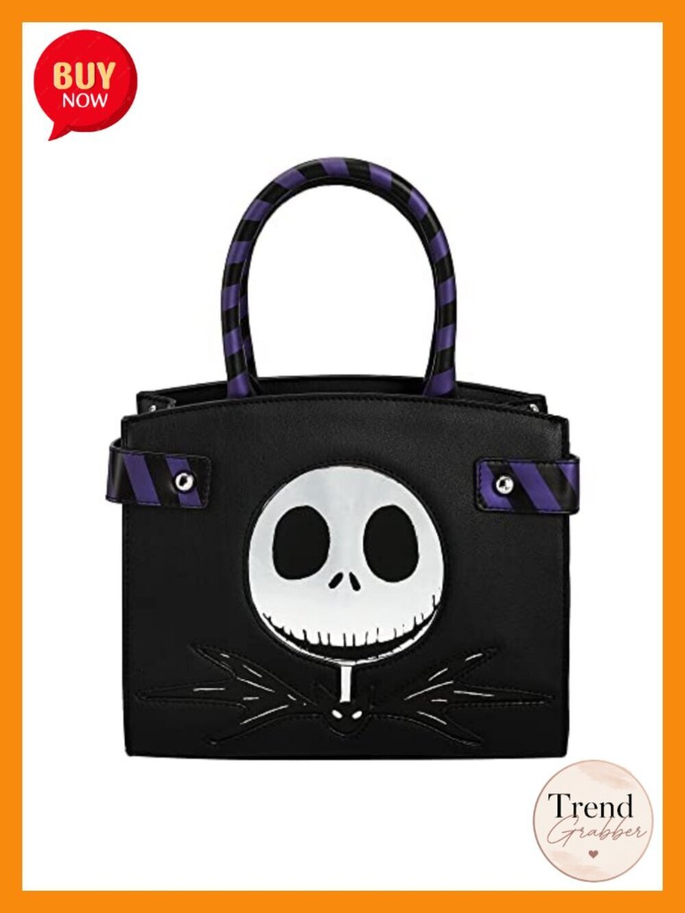 Jack Skellington Crossbody Bag Faux Leather